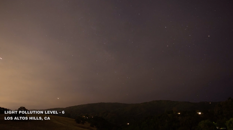 Illustration for article titled Check Out How the Different Levels of Light Pollution Screws Us From Seeing Stars